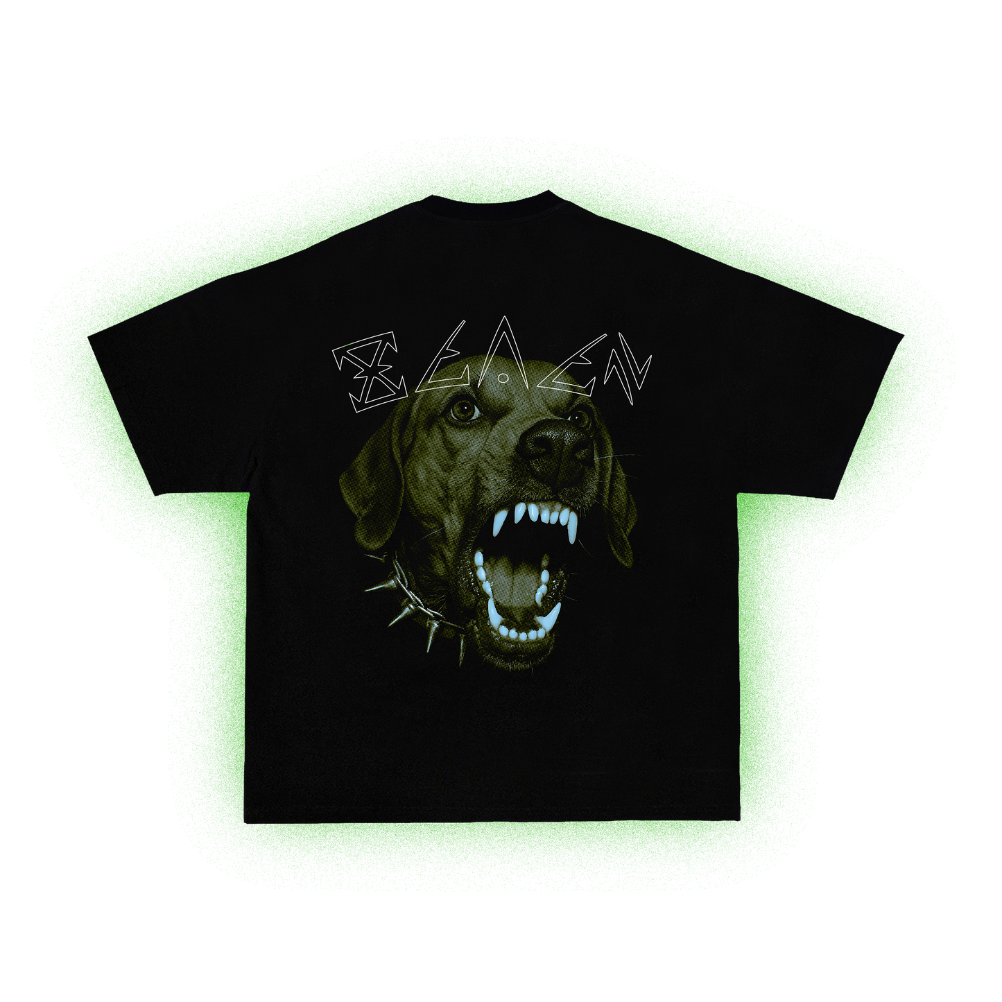 Camiseta ZEVEN oversized negra 100% algodón