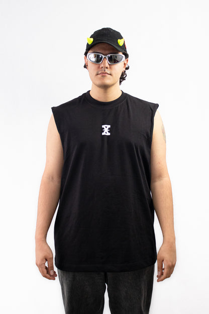 Básico/Tank negro ZEVEN oversized 100% algodon