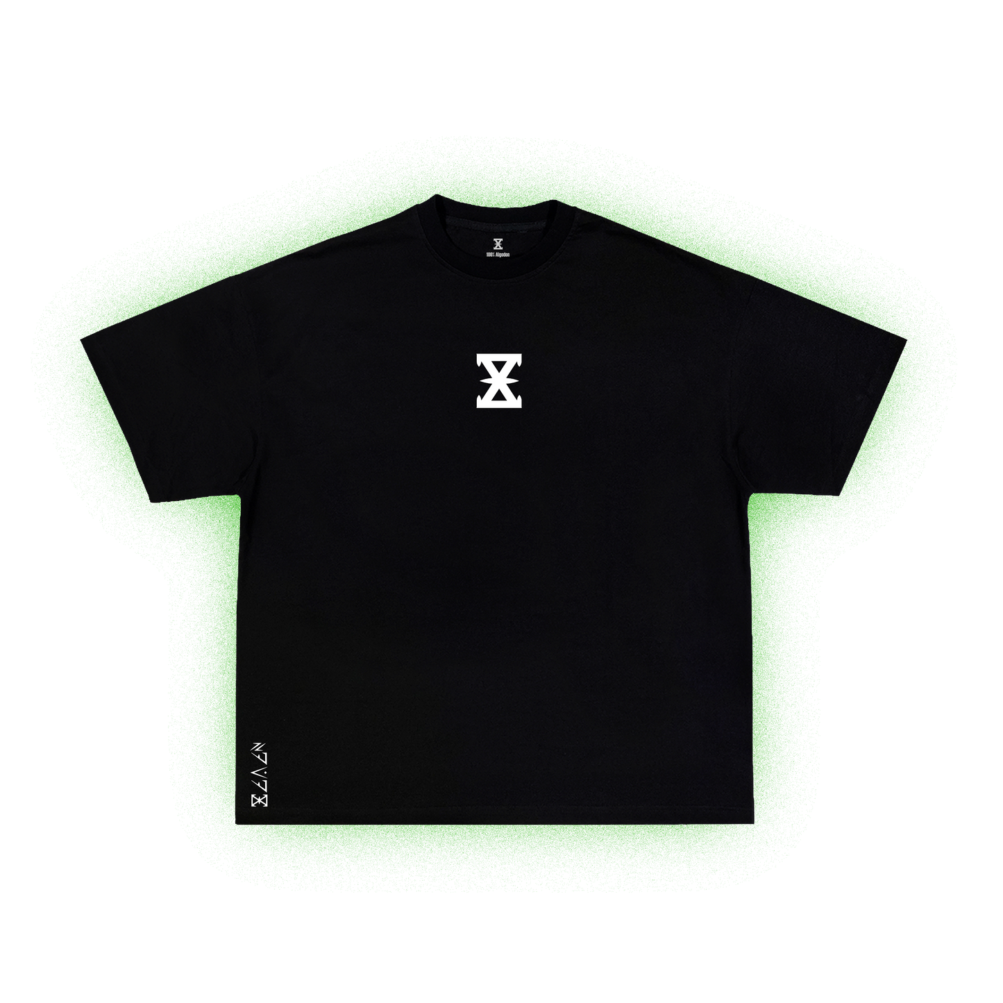 Camiseta ZEVEN oversized negra 100% algodón