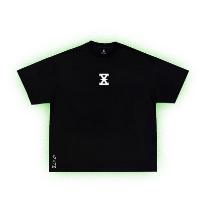 Camiseta ZEVEN oversized negra 100% algodón