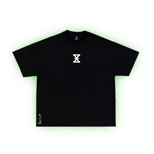 Camiseta ZEVEN oversized negra 100% algodón