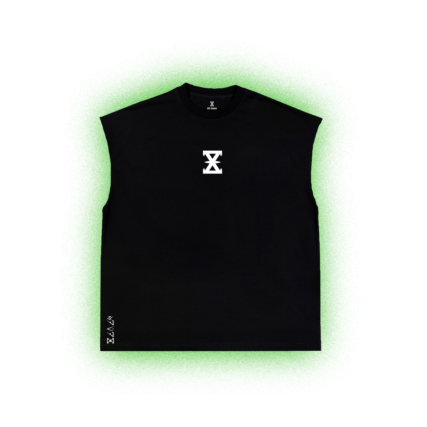 Básico/Tank negro ZEVEN oversized 100% algodon